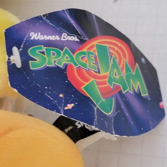 Vintage w Tag 1996 Warner Brothers Space Jam Tweety Bird Tune Squad Plush Toy - Picture 15 of 16